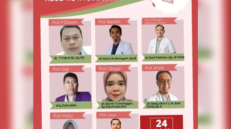 Jadwal Poliklinik RSUD Subulussalam Jum'at 3 Juli 2026