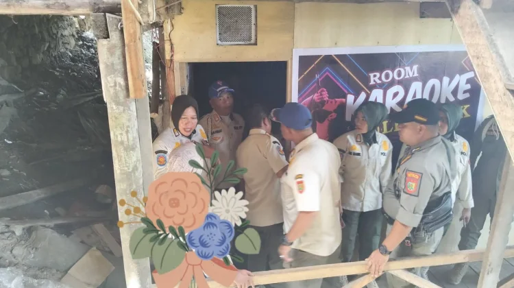 Dugaan Khalwat di Room Karaoke, Satpol PP Subulussalam Pasang Banner Peringatan