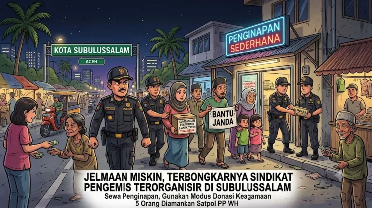 Kedok Terbongkar, Jaringan Pengemis Luar Daerah Sewa Penginapan di Subulussalam