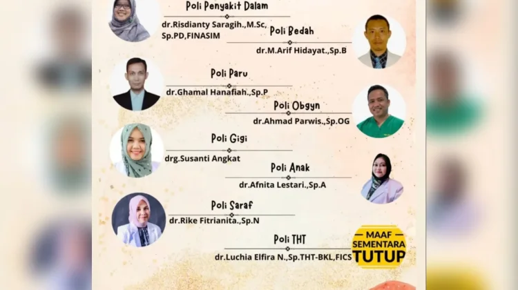 Jadwal Poliklinik Spesialis RSUD Subulussalam Selasa 14 Juli 2026