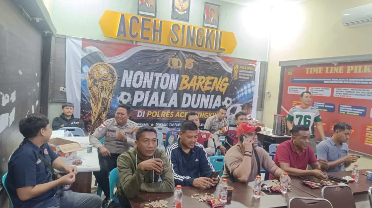 Meriahkan Final Piala Dunia 2026, Polres Aceh Singkil Ajak Wartawan Nobar