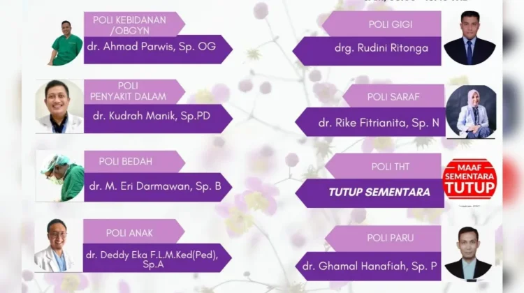 Jadwal Poliklinik RSUD Subulussalam Senin 20 Juli 2026