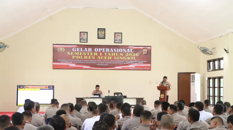 Pastikan Kesiapan Personel, Polres Aceh Singkil Laksanakan Gelar Operasional