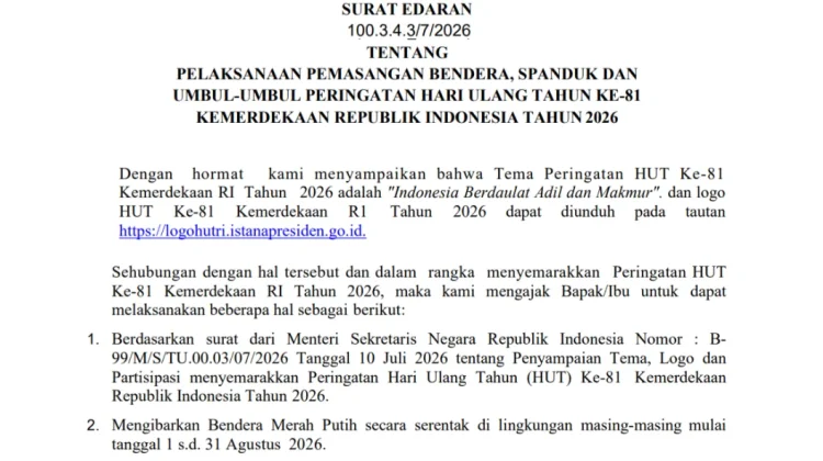 Sambut HUT RI ke-81, Subulussalam Serukan Warga Pasang Bendera dan Umbul-Umbul