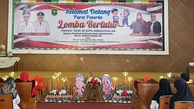 Lestarikan Cerita Rakyat, Siswa Sekolah di Subulussalam Ikut Lomba Bertutur