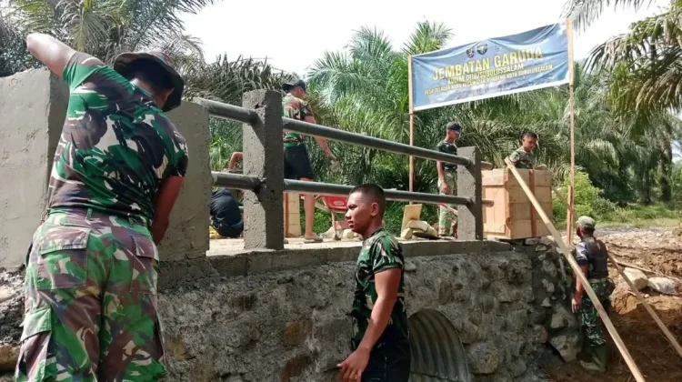 Kodim Subulussalam Kebut Pengecoran Jembatan Garuda