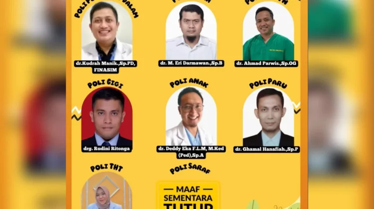 Jadwal Layanan Poliklinik RSUD Subulussalam Senin 10 Agustus 2026