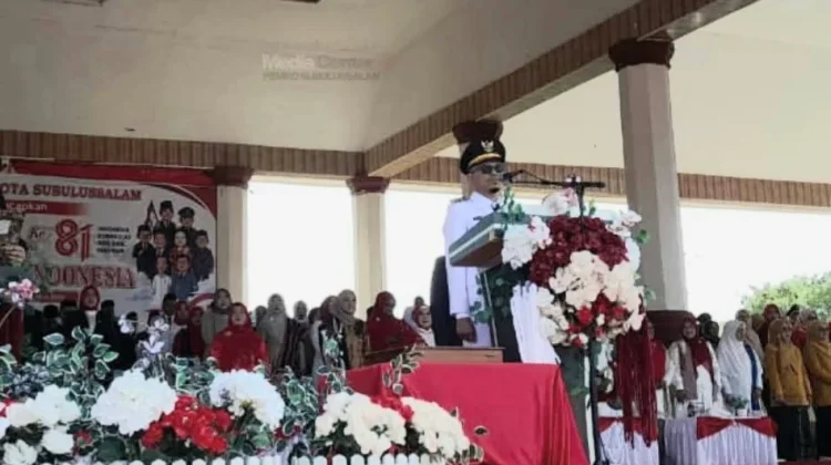 Upacara HUT Ke-81 RI di Subulussalam, Wali Kota Ajak Semua Pihak Jaga Persatuan