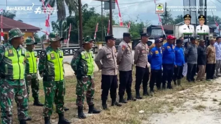 Apel Gabungan Karhutla, Camat Simpang Kanan Tekankan Kolaborasi dan Kerjasama