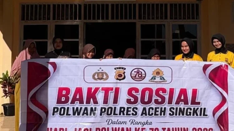 Bakti Sosial 78 Tahun Polwan di Aceh Singkil, Tebar Senyum ke Panti Asuhan