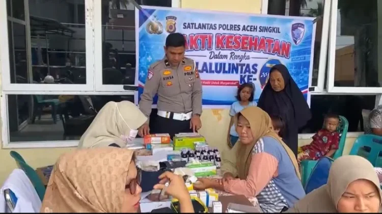 Peringati Hari Lalu Lintas ke-71, Polres Aceh Singkil Gelar Bakti Kesehatan