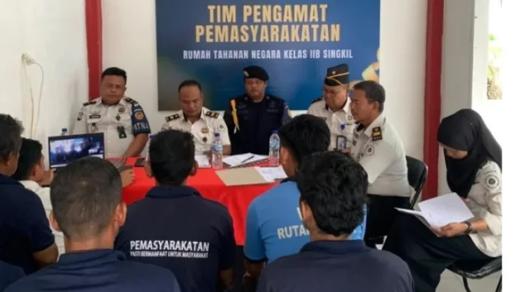 Rutan Singkil Gelar Sidang TPP Online Bersama Kanwil Bahas Integrasi WBP