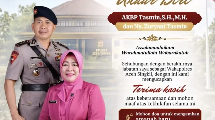 Sosok Ramah AKBP Tasmin Pamit, Tinggalkan Pesan dan Kesan Mendalam di Aceh Singkil