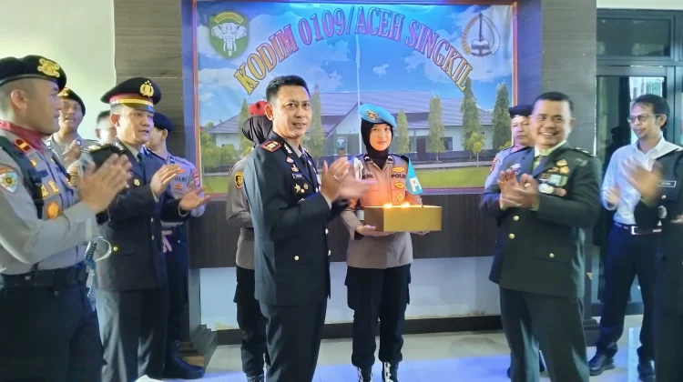 HUT Ke-81 TNI, Polres Aceh Singkil Beri Kejutan untuk Kodim 0109/Aceh Singkil