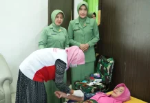 HUT Ke-80, Persit Singkil Gelar Donor Darah