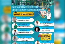 Jadwal Poliklinik RSUD Subulussalam Jum'at 13 Maret 2026