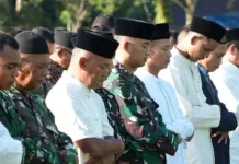 Salat Ied Bersama Prajurit, Dandim Singkil: Momentum Perkuat Silaturahmi