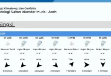 Data Prakiraan Cuaca di Singkil, Diprediksi Hujan Rabu 15 April