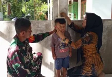 Prajurit TNI Subulussalam Dampingi Posyandu Cegah Angka Stunting