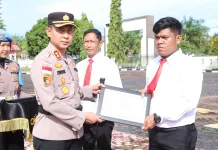 Ungkap Kasus Pencurian Kabel, Enam Anggota Polres Aceh Singkil Dapat Penghargaan