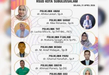 Jadwal Poliklinik RSUD Subulussalam Selasa 21 April 2026