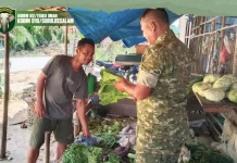 Prajurit TNI Subulussalam Pantau Stabilitas Harga Sayur di Pasar Longkib