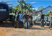 TNI Pasang Jembatan Aramco di Singkil, Dukung Akses Pertanian Warga