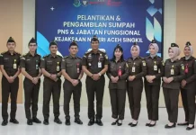 Lantik PNS Baru, Kejari Harapkan Penegakan Hukum yang Berkeadilan dan Humanis