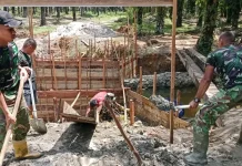 Kodim Subulussalam Pacu Proyek Fisik Jembatan Garuda