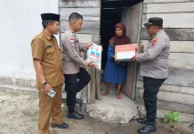 Semarak Hari Bhayangkara, Polisi Bagi-bagi Sembako