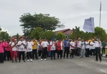 Meriahkan Hari Bhayangkara ke-80, Polres Aceh Singkil Olahraga Bersama Warga