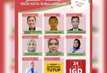 Jadwal Poliklinik RSUD Subulussalam Selasa 30 Juni 2026