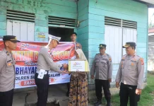 Ringankan Beban Ekonomi, Polres Subulussalam Salurkan Bantuan Kebutuhan Pokok