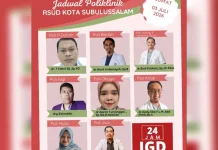 Jadwal Poliklinik RSUD Subulussalam Jum'at 3 Juli 2026