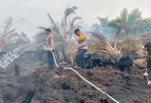 Kebakaran Lahan Gambut di Subulussalam Mulai Padam