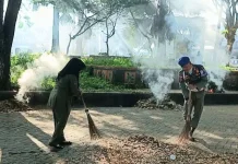 Dukung Gerakan Indonesia Asri, Satpol PP Subulussalam Bersihkan Taman Kehati