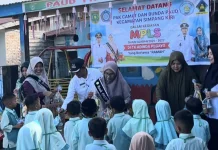 Sambangi TK, Camat dan Bunda PAUD Simpang Kiri Kawal Transisi Belajar Anak
