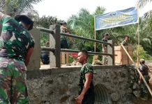 Kodim Subulussalam Kebut Pengecoran Jembatan Garuda