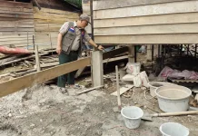 BPBD Subulussalam Cek Progres Pembangunan Rumah Bantuan Korban Banjir di Rundeng