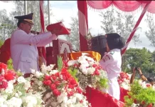 Bupati Pimpin Detik - detik Proklamasi HUT Ke-81 RI di Aceh Singkil