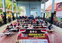 Gebyar HUT RI ke-81 di Desa Blok VI Baru: Puluhan Anak TK dan SD Ikuti Lomba Mewarnai