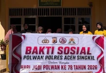 Bakti Sosial 78 Tahun Polwan di Aceh Singkil, Tebar Senyum ke Panti Asuhan