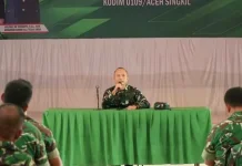 Dandim Singkil Ingatkan Disiplin Prajurit dan Jauhi Narkoba