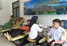 Personel Gabungan di Subulussalam Donor Darah Bantu Stok RSUD