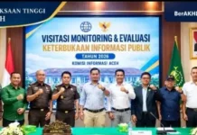 Kejati Aceh Lolos Monev Transparansi Publik 2026