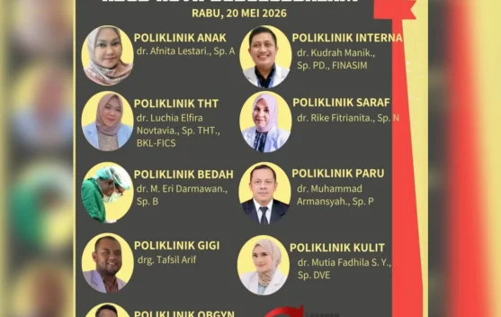 Jadwal Poliklinik RSUD Subulussalam Rabu 20 Mei 2026