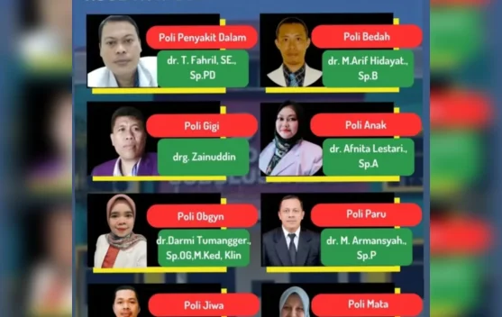 Ini Jadwal Poliklinik RSUD Subulussalam Kamis 11 Juni 2026