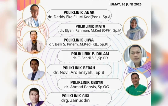 Ini Jadwal Poliklinik RSUD Subulussalam Jum'at 26 Juni 2026