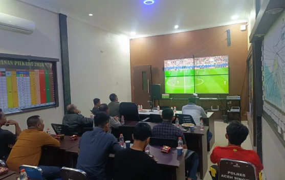 Polres Aceh Singkil Gelar Nobar Piala Dunia 2026 Laga Prancis vs Spanyol