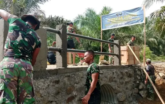 Kodim Subulussalam Kebut Pengecoran Jembatan Garuda